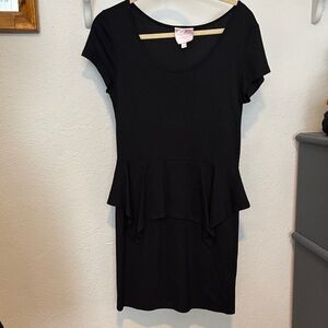 Romeo and Juliet Coture Black Peplum Dress size M